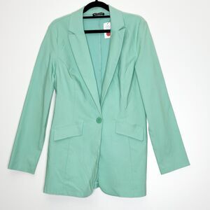 New Wearever One Button Stretch Blazer Mint Women's Size XL